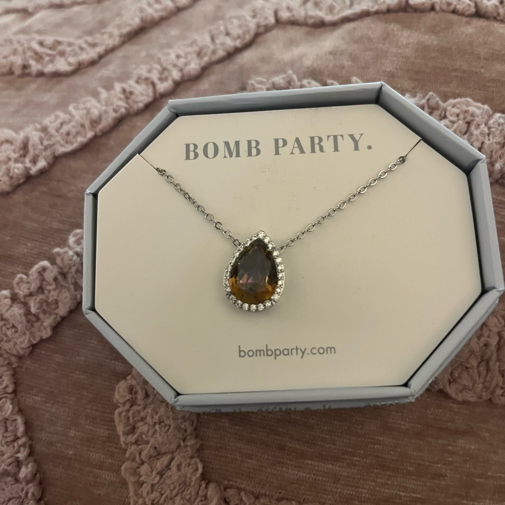 Beautiful Bomb Party lab created yellow rainbow topaz